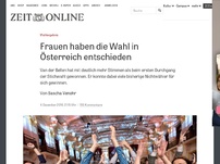 Bild zum Artikel: Wahlergebnis: Frauen haben die Wahl in Österreich entschieden