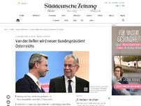 Bild zum Artikel: Van der Bellen gewinnt laut Hochrechnung Bundespräsidentenwahl in Österreich