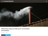 Bild zum Artikel: Weißer Rauch steigt aus Hofburg auf: Van der Bellen wird Präsident