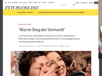 Bild zum Artikel: Reaktionen zur Wahl: 'Klarer Sieg der Vernunft'