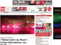 Bild zum Artikel: 'Österreich du Nazi': Linke Störaktion vor Hofburg