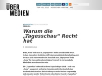 Bild zum Artikel: Warum die „Tagesschau“ Recht hat