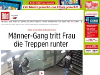 Bild zum Artikel: Schock-Video - Männer-Gang tritt Frau die Treppen runter 