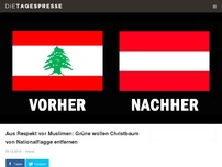 Bild zum Artikel: Aus Respekt vor Muslimen: Grüne wollen Christbaum von Nationalflagge entfernen
