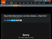 Bild zum Artikel: Neue Web-Video-Version von Dave Gahans „I Need You“