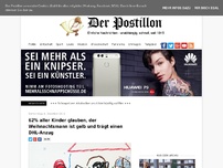 Bild zum Artikel: 62% aller Kinder glauben, Weihnachtsmann ist gelb und trägt DHL-Anzug