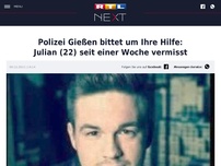 Bild zum Artikel: Polizei Gießen bittet um Ihre Hilfe: Julian (22) seit einer Woche vermisst