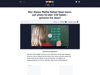 Bild zum Artikel: Wer dieses Mathe-Rätsel lösen kann, soll einen IQ über 150 haben - gehören Sie dazu?