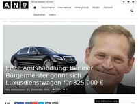 Bild zum Artikel: Erste Amtshandlung: Berliner Bürgermeister gönnt sich Luxusdienstwagen für 325.000 €