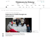 Bild zum Artikel: Regierung strich heikle Passagen aus Armutsbericht