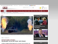 Bild zum Artikel: Zur Abschreckung von Russland: Bundeswehr schickt 26 Panzer nach Litauen