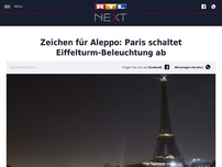 Bild zum Artikel: Zeichen für Aleppo: Paris schaltet Eiffelturm-Beleuchtung ab