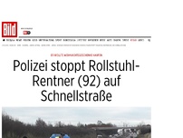 Bild zum Artikel: Er wollte Geschenke kaufen - Polizei stoppt Rollstuhl- Rentner auf Schnellstraße