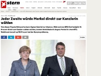 Bild zum Artikel: stern-RTL-Wahltrend: Jeder Zweite würde Merkel direkt zur Kanzlerin wählen