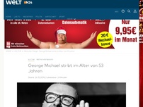 Bild zum Artikel: Britischer Sänger: George Michael stirbt im Alter von 53 Jahren