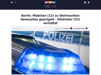 Bild zum Artikel: Berlin: Mädchen (12) zu Weihnachten bewusstlos geprügelt - Stiefvater (51) verhaftet