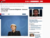 Bild zum Artikel: SPD ist größte Volkspartei - Merkel-Kurs kostet CDU Tausende Mitglieder - Ansturm auf die AfD