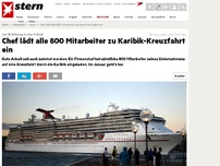 Bild zum Artikel: Zur Belohnung in den Urlaub: Chef lädt alle 800 Mitarbeiter zu Karibik-Kreuzfahrt ein