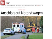 Bild zum Artikel: Radmuttern gelöst! - Anschlag auf Notarztwagen