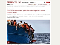 Bild zum Artikel: Beschlusspapier: CSU will im Mittelmeer gerettete Flüchtlinge nach Afrika bringen lassen