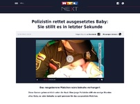 Bild zum Artikel: JAHRESRÜCKBLICK 2016: Polizistin rettet ausgesetztes Baby - sie stillt es in letzter Sekunde