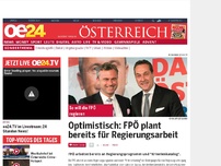 Bild zum Artikel: Optimistisch: FPÖ plant bereits für Regierungsarbeit