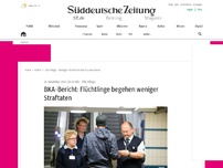 Bild zum Artikel: BKA-Bericht: Flüchtlinge begehen weniger Straftaten