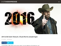 Bild zum Artikel: 2016 stirbt beim Versuch, Chuck Norris umzubringen