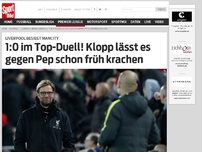 Bild zum Artikel: Liverpool besiegt ManCity | 1:0 im Top-Duell! Klopp lässt es gegen Pep schon früh krachen