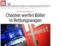 Bild zum Artikel: Sanitäter schwerverletzt - Chaoten werfen Böller in Rettungswagen