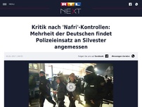 Bild zum Artikel: Kritik nach 'Nafri'-Kontrollen: Mehrheit der Deutschen findet Polizeieinsatz an Silvester angemessen