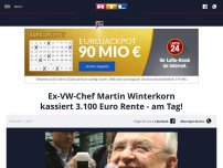 Bild zum Artikel: Ex-VW-Chef Martin Winterkorn kassiert 3.100 Euro Rente - am Tag!