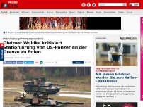 Bild zum Artikel: Brandenburgs Ministerpräsident - Dietmar Woidke kritisiert Stationierung von US-Panzer an der Grenze zu Polen