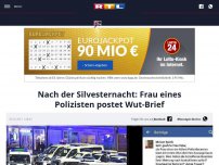 Bild zum Artikel: Nach der Silvesternacht: Frau eines Polizisten postet Wut-Brief