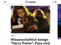 Bild zum Artikel: Endlich wissenschaftlich belegt: 'Harry Potter'-Fans sind die besseren Menschen
