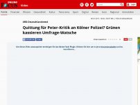 Bild zum Artikel: Deutschlandtrend - Quittung für Peter-Kritik an Kölner Polizei? Grünen kassieren Umfrage-Watsche
