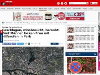 Bild zum Artikel: Brutale Tat in Hamburg - Geschlagen, missbraucht, beraubt: Fünf Männer locken Frau mit Hilferufen in Park