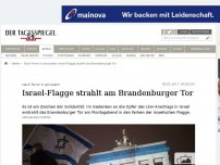 Bild zum Artikel: Israel-Flagge strahlt am Brandenburger Tor