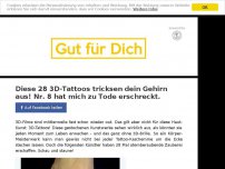 Bild zum Artikel: Diese 28 3D-Tattoos tricksen dein Gehirn aus! Nr. 8 hat mich zu Tode erschreckt.