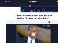 Bild zum Artikel: Obama verabschiedet sich aus der Politik: 'Es war mir eine Ehre!'