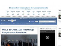 Bild zum Artikel: Minus 28 Grad: 7.000 Flüchtlinge kämpfen ums Überleben