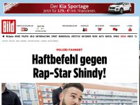 Bild zum Artikel: Polizei fahndet - Haftbefehl gegen Rap-Star Shindy!