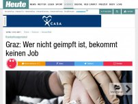 Bild zum Artikel: Krankenhauspersonal: Graz: Wer nicht geimpft ist, bekommt keinen Job