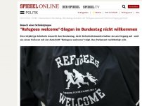 Bild zum Artikel: Besuch einer Schülergruppe: 'Refugees welcome'-Slogan im Bundestag nicht willkommen