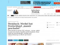 Bild zum Artikel: Steinbach: Merkel hat Deutschland „massiv geschadet“