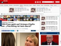 Bild zum Artikel: TV-Kolumne 'Anne Will' - CDU-Frau geht auf Grünen-Chefin los: „Flüchtling ist kein Beruf“