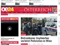 Bild zum Artikel: Betrunkener Asylwerber verletzt Polizisten in Wien