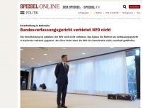 Bild zum Artikel: Entscheidung in Karlsruhe: Bundesverfassungsgericht verbietet NPD nicht