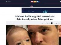 Bild zum Artikel: Michael Bublé sagt Brit Awards ab: Sein krebskranker Sohn geht vor