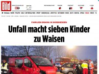 Bild zum Artikel: Familien-Drama in Nordhessen - Unfall macht sieben Kinder zu Waisen